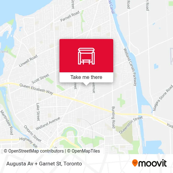 Augusta Av + Garnet St map