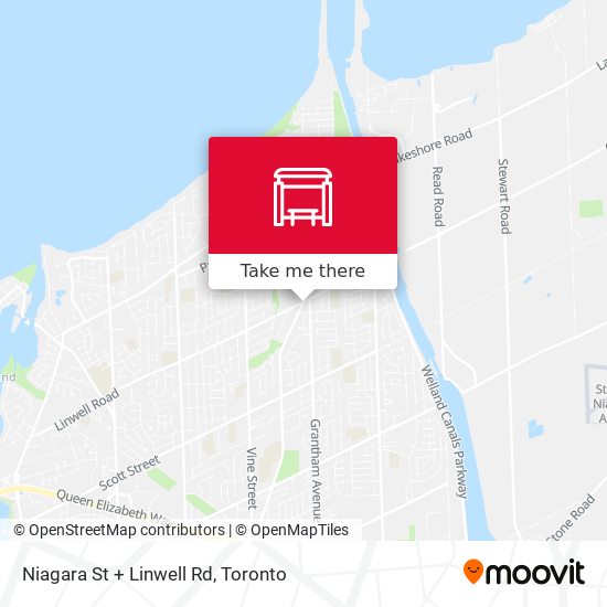 Niagara St + Linwell Rd map