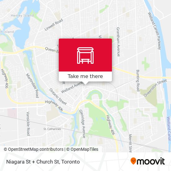 Niagara St + Church St map