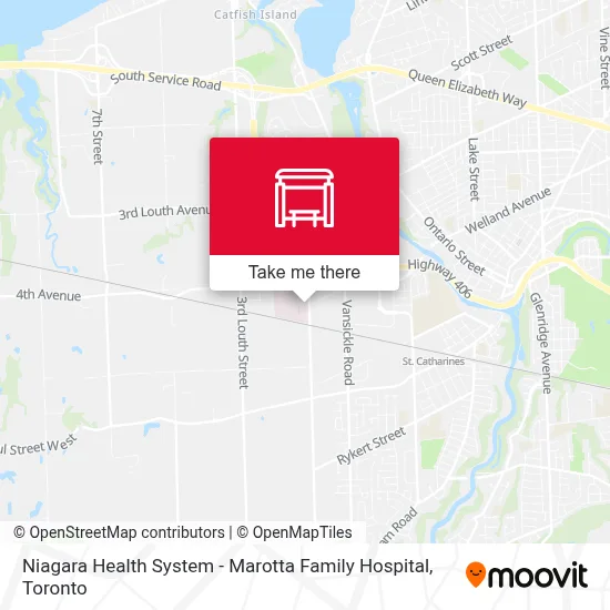 Niagara Health System - Marotta Family Hospital map