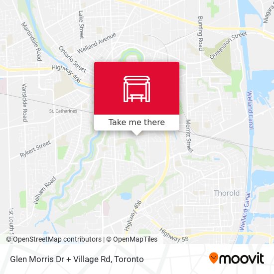 Glen Morris Dr + Village Rd map