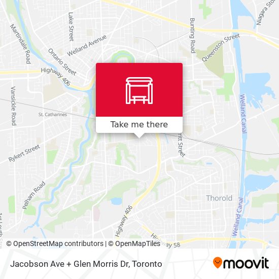 Jacobson Ave + Glen Morris Dr map
