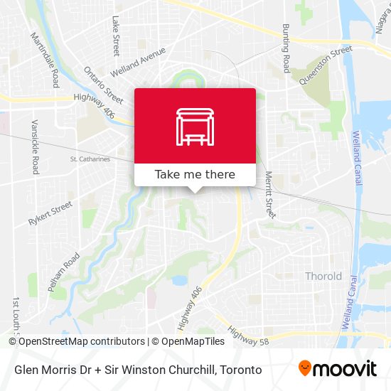 Glen Morris Dr + Sir Winston Churchill map