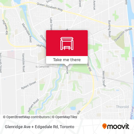 Glenridge Ave + Edgedale Rd map