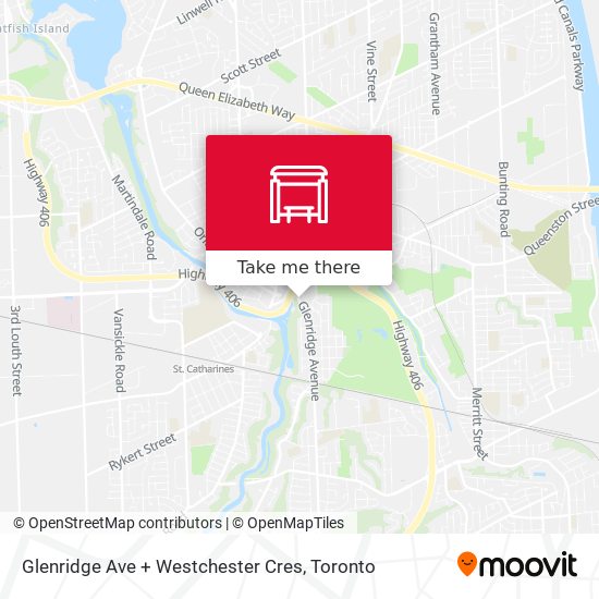 Glenridge Ave + Westchester Cres map