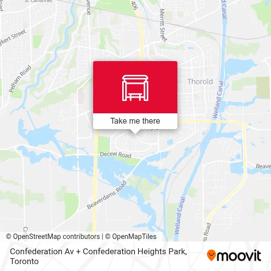 Confederation Av + Confederation Heights Park map