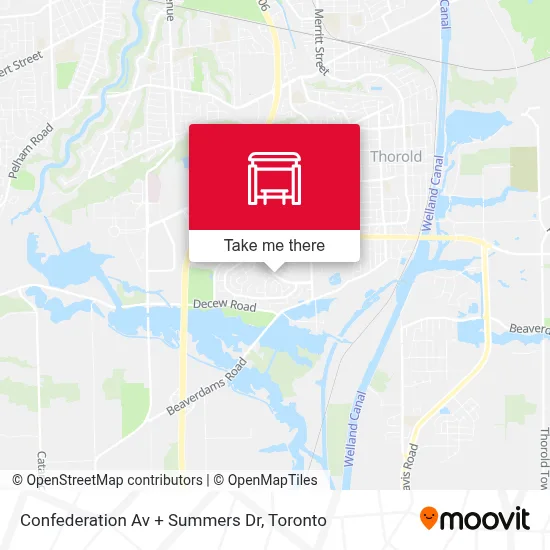 Confederation Av + Summers Dr map