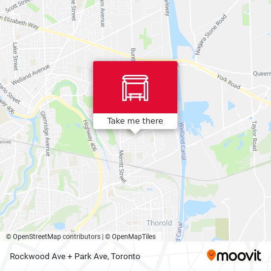 Rockwood Ave + Park Ave map
