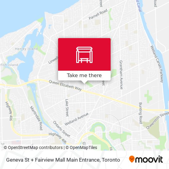 Geneva St + Fairview Mall Main Entrance plan