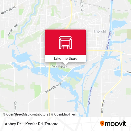 Abbey Dr + Keefer Rd map