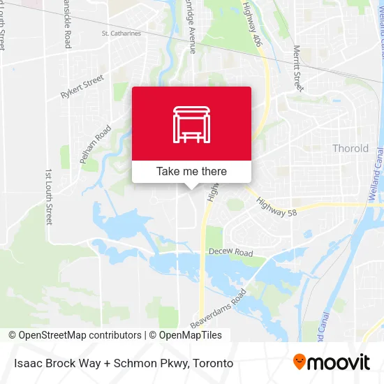 Isaac Brock Way + Schmon Pkwy map