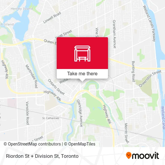 Riordon St + Division St map