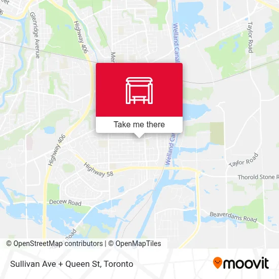 Sullivan Ave + Queen St map