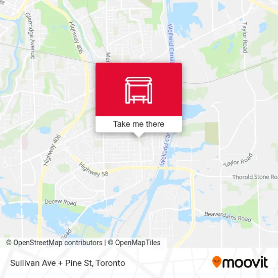 Sullivan Ave + Pine St map
