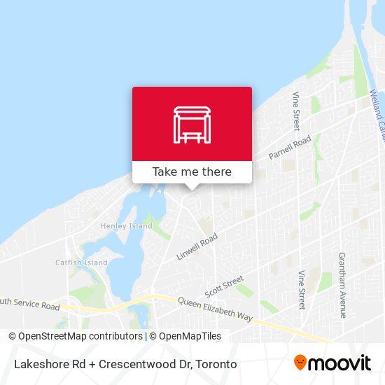 Lakeshore Rd + Crescentwood Dr map
