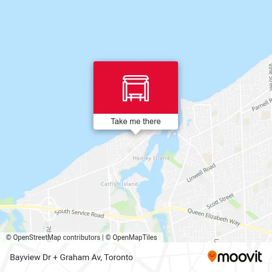 Bayview Dr + Graham Av map