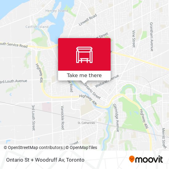 Ontario St + Woodruff Av map