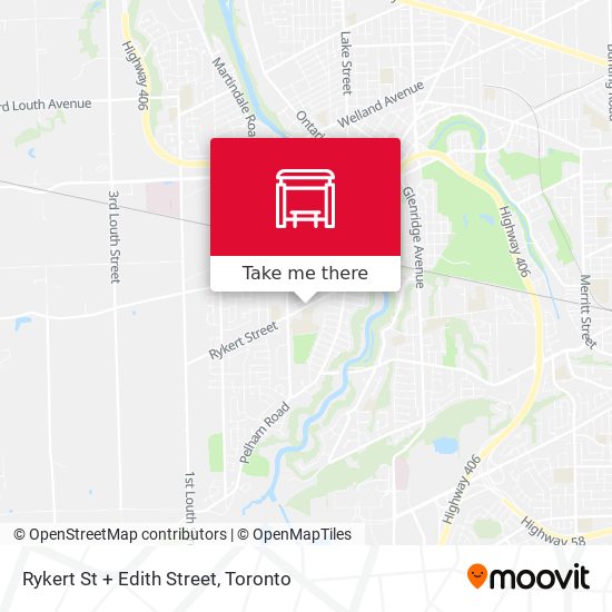 Rykert St + Edith Street map