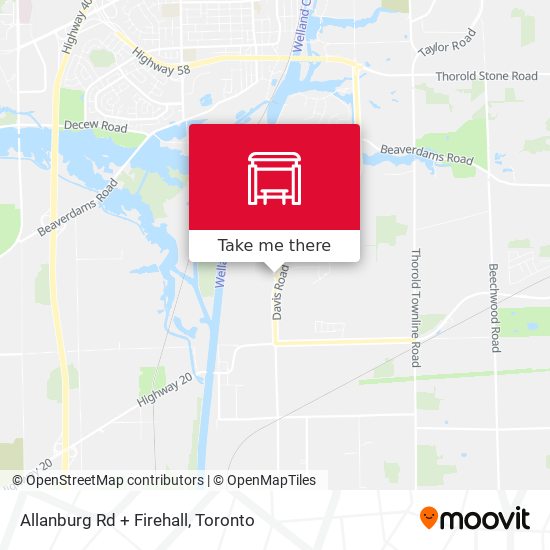 Allanburg Rd + Firehall map