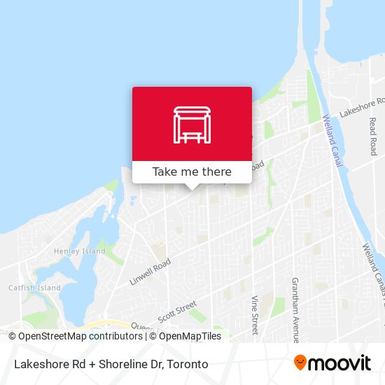 Lakeshore Rd + Shoreline Dr map