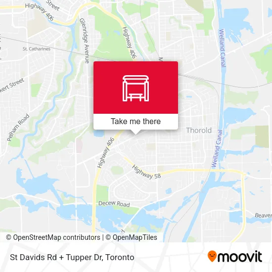 St Davids Rd + Tupper Dr map