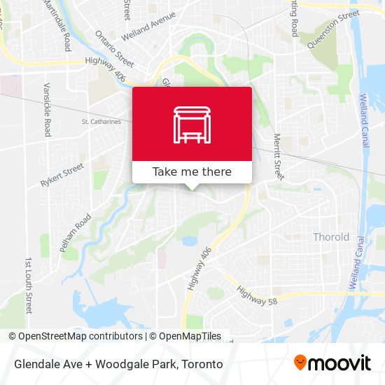 Glendale Ave + Woodgale Park map
