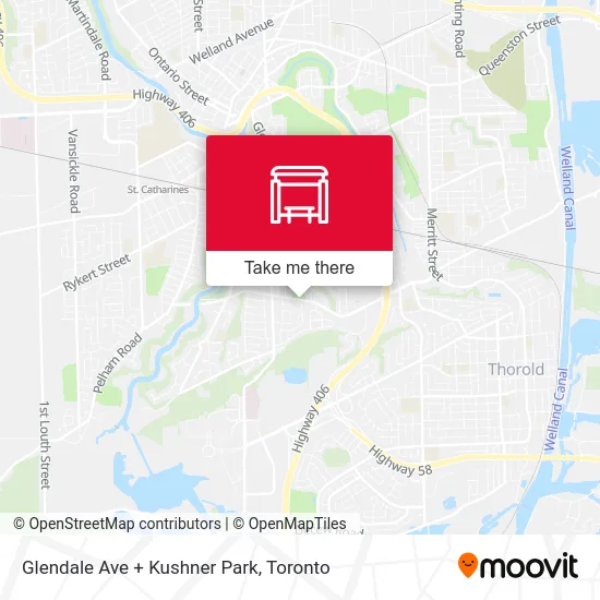 Glendale Ave + Kushner Park map