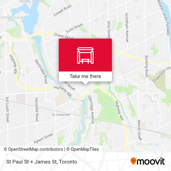 St Paul St + James St map