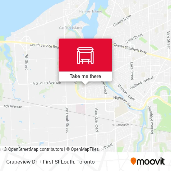 Grapeview Dr + First St Louth map