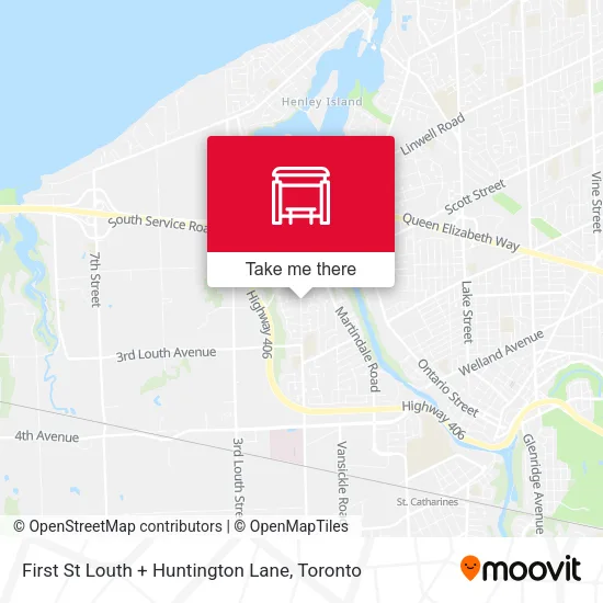 First St Louth + Huntington Lane map