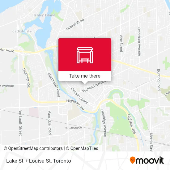 Lake St + Louisa St map