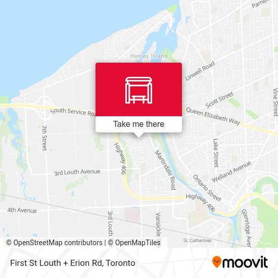 First St Louth + Erion Rd map