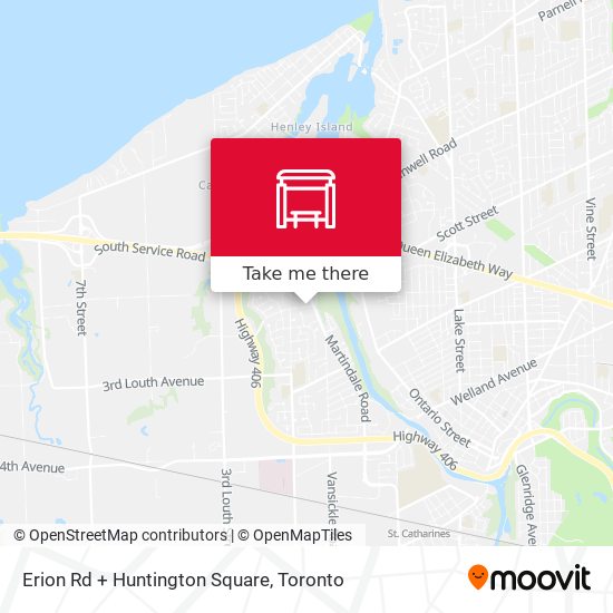 Erion Rd + Huntington Square map