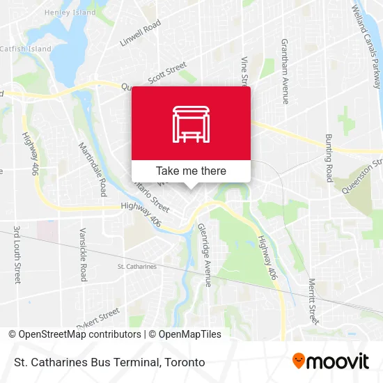St. Catharines Bus Terminal map