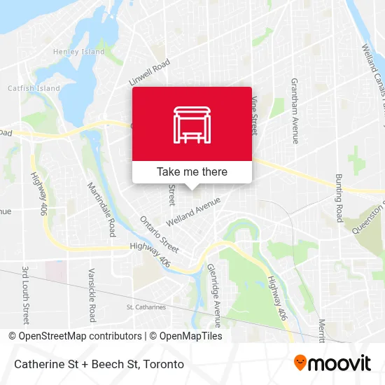 Catherine St + Beech St map