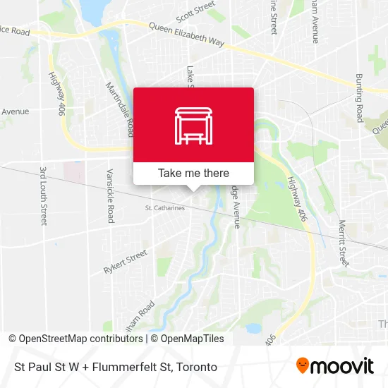 St Paul St W + Flummerfelt St map