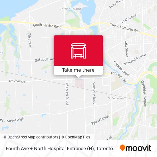 Fourth Ave + North Hospital Entrance map