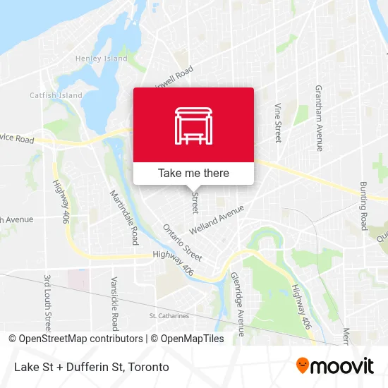 Lake St + Dufferin St map