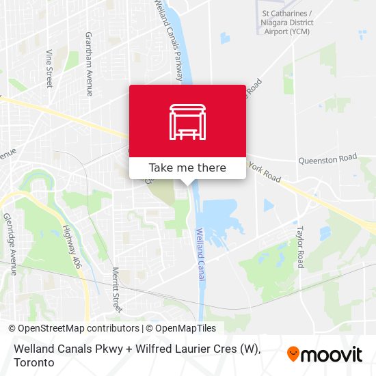 Welland Canals Pkwy + Wilfred Laurier Cres map