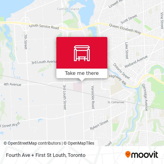 Fourth Ave + First St Louth map