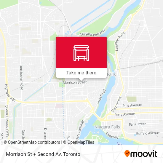 Morrison St + Second Av map