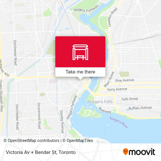 Victoria Av + Bender St map