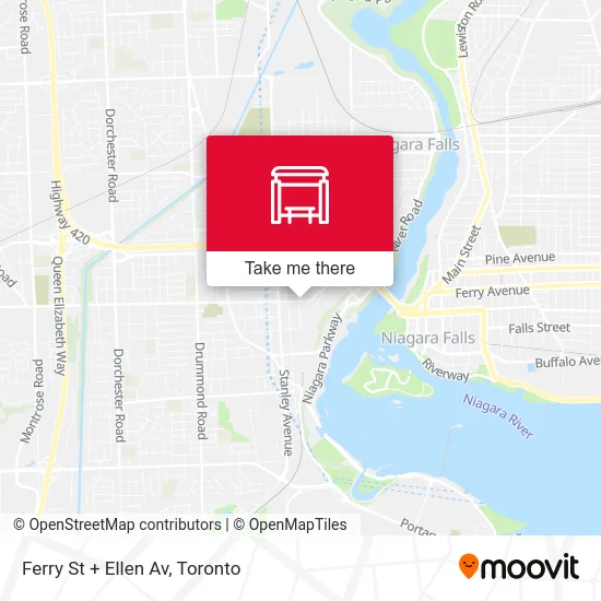Ferry St + Ellen Av map