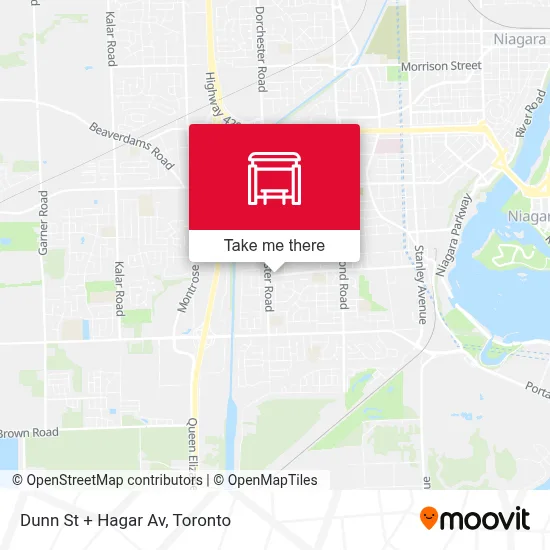 Dunn St + Hagar Av map