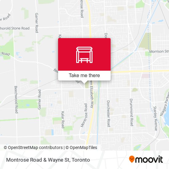 Montrose Road & Wayne St map