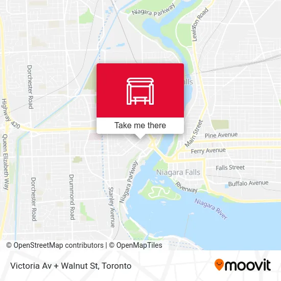 Victoria Av + Walnut St map