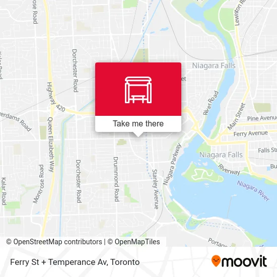 Ferry St + Temperance Av map