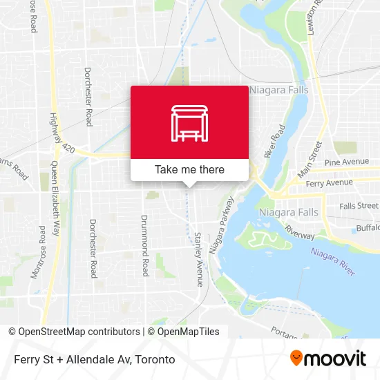 Ferry St + Allendale Av map