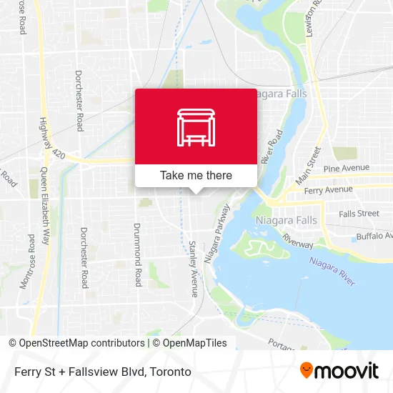 Ferry St + Fallsview Blvd map