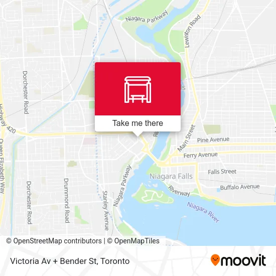 Victoria Av + Bender St map